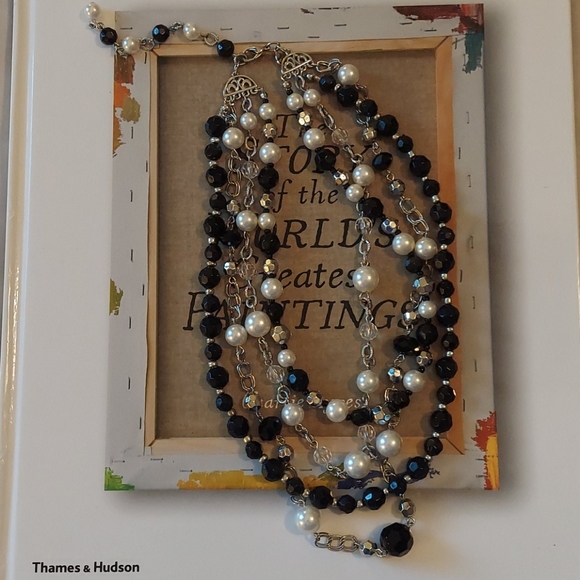 Premier Designs Jewelry - Multi-strand Black & White Necklace